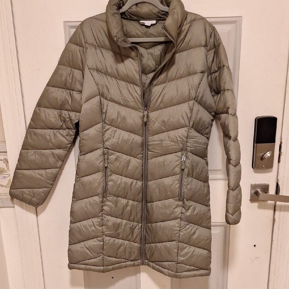 Charter Club Sage Green Quilted Puffer Jacket